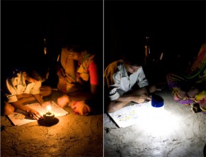 D.Light Solar Lamp In Use