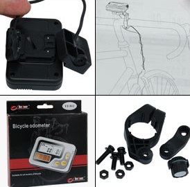 Solar Powered Bicycle LCD Computer Odometer Speedometer