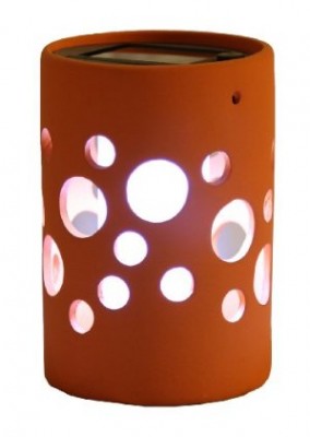 Orange Solar Light Pot With Bubble Design By Tricod