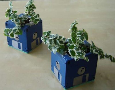 Floppy Disk Planter