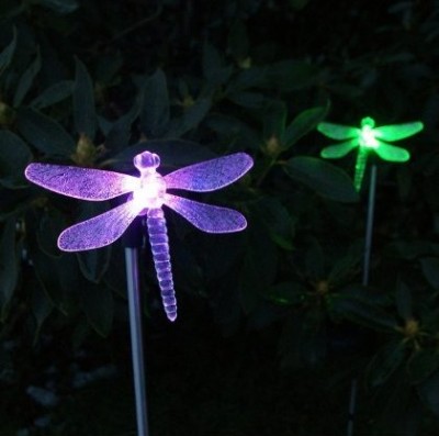 Solar Powered Dragonfly LED Light Stakes