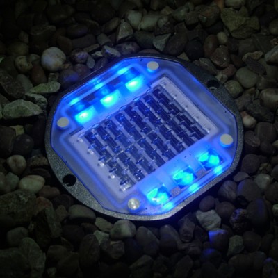 Blue Solar Powered Path Light